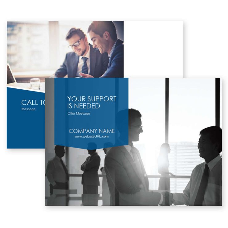 Professional Postcard 5x7 Rectangle Horizontal - Blue