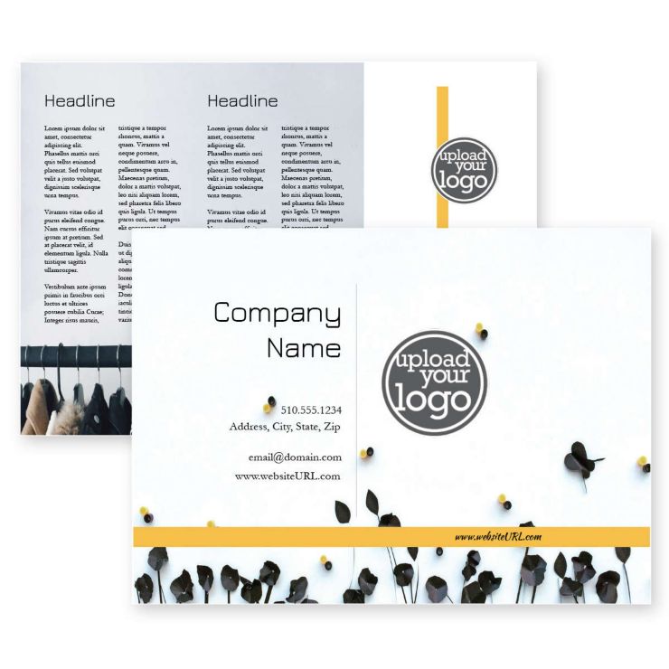 Sleek Boutique Postcard 5x7 Rectangle Horizontal - Lemon Yellow