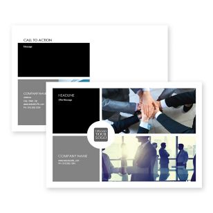 Teamwork Postcard 4x6 Rectangle Horizontal - Black