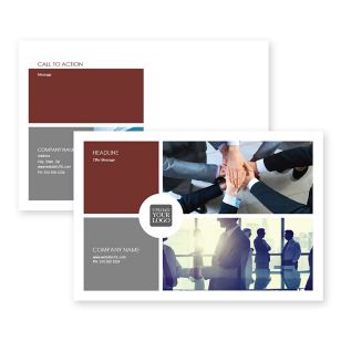 Teamwork Postcard 4x6 Rectangle Horizontal - Merlot Red