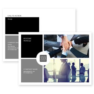 Teamwork Postcard 5x7 Rectangle Horizontal - Black