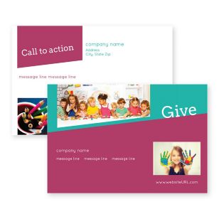 Tilted Fun Postcard 4x6 Rectangle Horizontal - Paprika Red