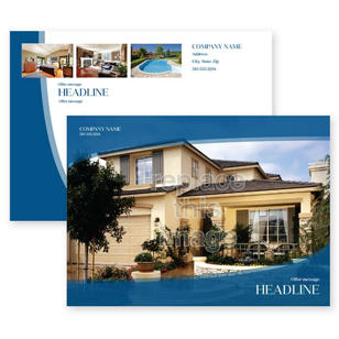 Welcome Home Postcard 5x7 Rectangle Horizontal - Venice Blue