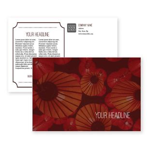 Welcome to Paradise Postcard 4x6 Rectangle Horizontal - Paprika Red
