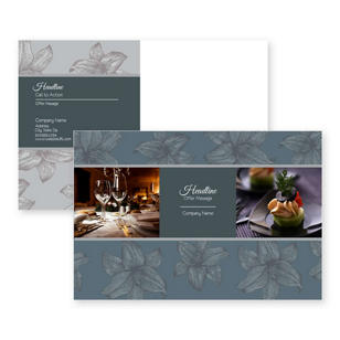 Wining & Dining Postcard 4x6 Rectangle Horizontal - Emperor Gray