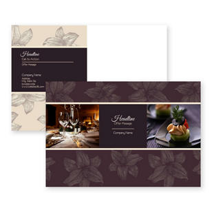 Wining & Dining Postcard 4x6 Rectangle Horizontal - Grape Violet