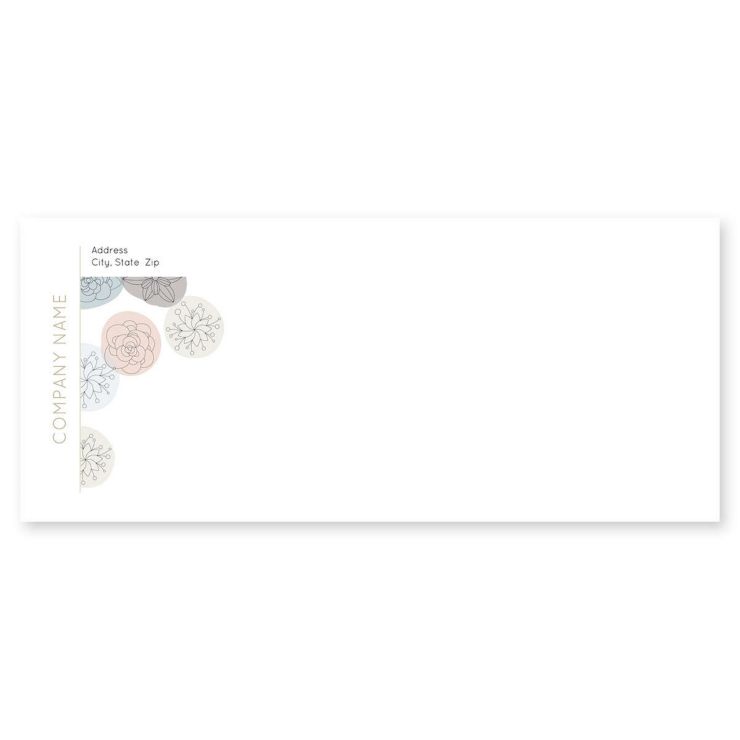Blossom Bliss Envelope No. 10 - Dusty Gray