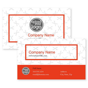 Forks-n-Knives Business Card 2x3-1/2 Rectangle - Red