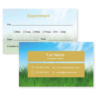 Grass Business Card 2x3-1/2 Rectangle - Ginger