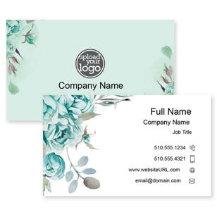 Rose Peonies Business Card 2x3-1/2 Rectangle - Catskill White