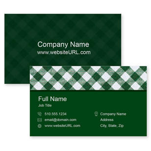 Gingham Style Business Card 2x3-1/2 Rectangle - Jewel