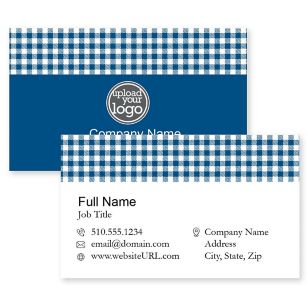 Checkerboard Business Card 2x3-1/2 Rectangle - Venice Blue