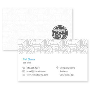 Schematic Business Card 2x3-1/2 Rectangle - Wild Sand Gray