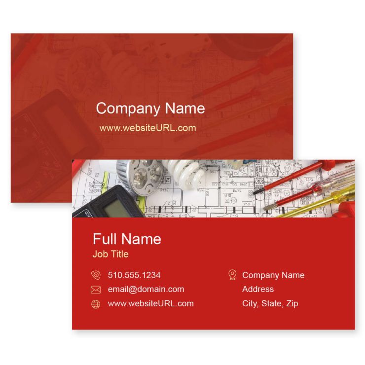 It's Electric Business Card 2x3-1/2 Rectangle - Wine