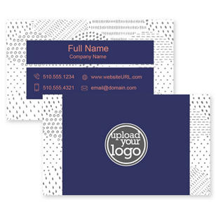 Dots in Dots Business Card 2x3-1/2 Rectangle - Grape Violet