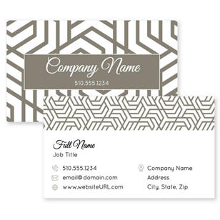 Ornaments Business Card 2x3-1/2 Rectangle - Charcoal