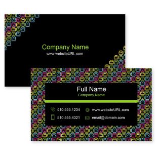 8-bit Wonder Business Card 2x3-1/2 Rectangle - Kiwi Green