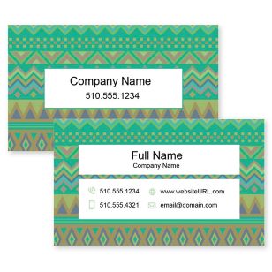 Southwestern Business Card 2x3-1/2 Rectangle - De York Green