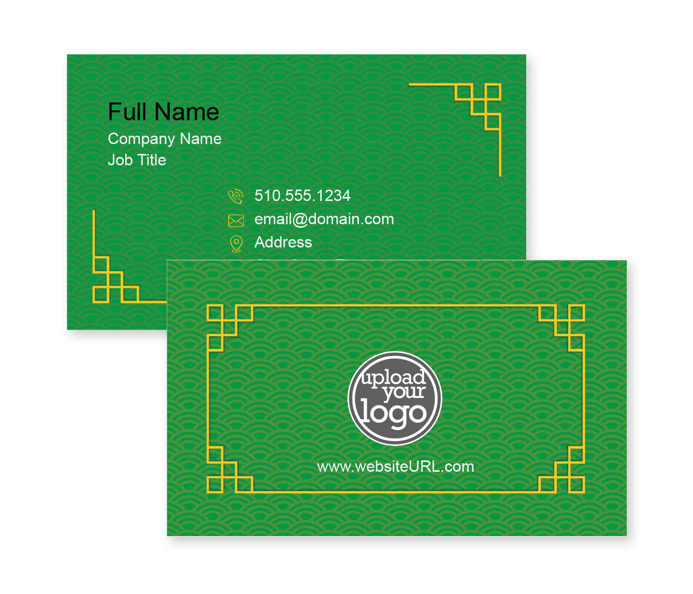 Gold Pattern Business Card 2x3-1/2 Rectangle