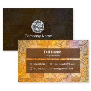 Tree Ring Business Card 2x3-1/2 Rectangle - Orange Peel