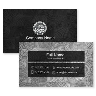 Tree Ring Business Card 2x3-1/2 Rectangle - Dusty Gray
