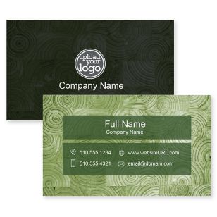 Tree Ring Business Card 2x3-1/2 Rectangle - Kiwi Green