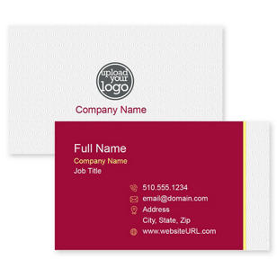 RIpples Business Card 2x3-1/2 Rectangle - Merlot Red