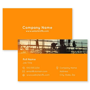 Contractor Contract Business Card 2x3-1/2 Rectangle - Orange Peel