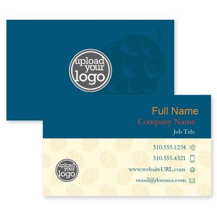 Hops Pattern Business Card 2x3-1/2 Rectangle - Venice Blue