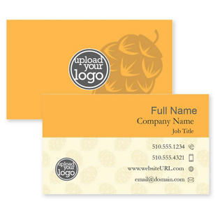 Hops Pattern Business Card 2x3-1/2 Rectangle - School Bus Yellow