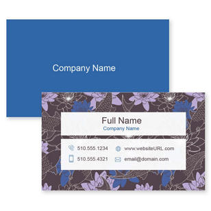 Koi Lily Business Card 2x3-1/2 Rectangle - Grape Violet