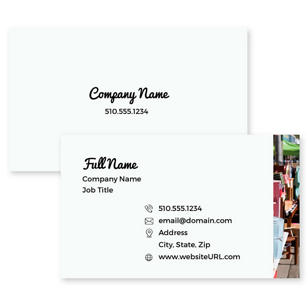 Variety Vendor Business Card 2x3-1/2 Rectangle - White