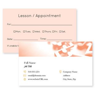 Blue Bravo Business Card 2x3-1/2 Rectangle - Citrus Orange
