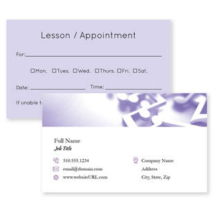 Blue Bravo Business Card 2x3-1/2 Rectangle - Periwinkle Gray