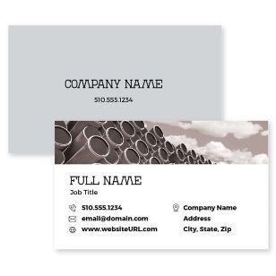 Sunny Pipes Business Card 2x3-1/2 Rectangle - Dove Gray