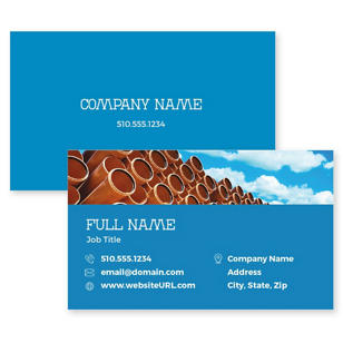 Sunny Pipes Business Card 2x3-1/2 Rectangle - Venice Blue