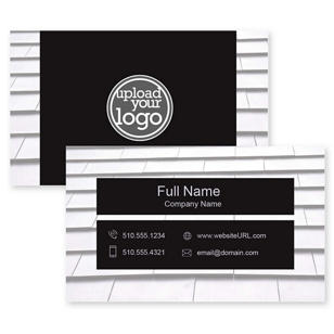 Roof Business Card 2x3-1/2 Rectangle - Black