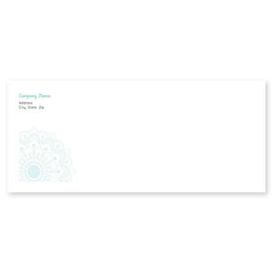 Lace Filigree Envelope No. 10 - Tropical Teal