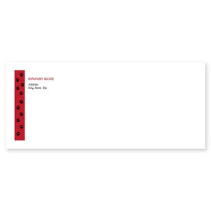 Paw Prints Envelope No. 10 - Paprika Red