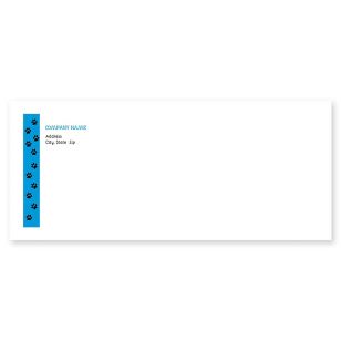 Paw Prints Envelope No. 10 - Blue, Sky