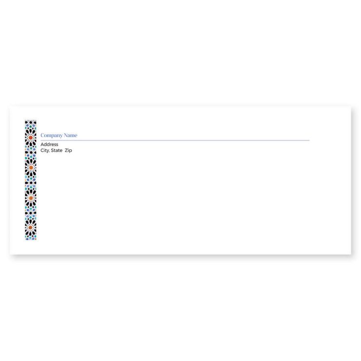 Moroccan Tiles Envelope No. 10 - Blue Stratos