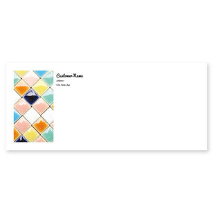 Lush Mosaic Envelope No. 10 - White