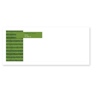 Grass Stripes Envelope No. 10 - Moss Green