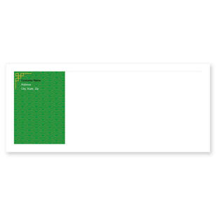 Gold Pattern Envelope No. 10 - Verdun Green