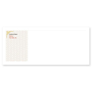 Gold Pattern Envelope No. 10 - White