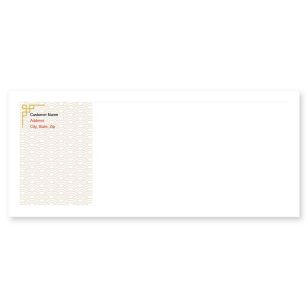 Gold Pattern Envelope No. 10 - White