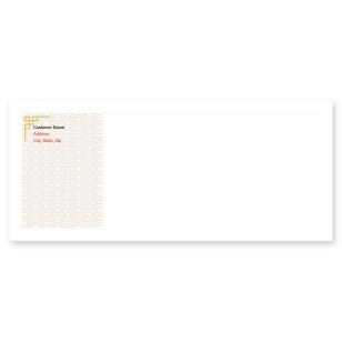Gold Pattern Envelope No. 10 - White