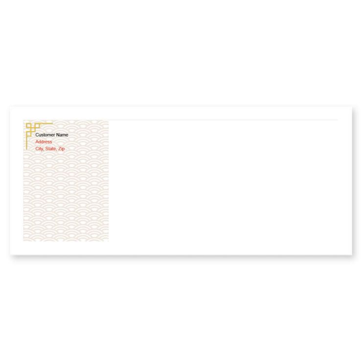 Gold Pattern Envelope No. 10 - White