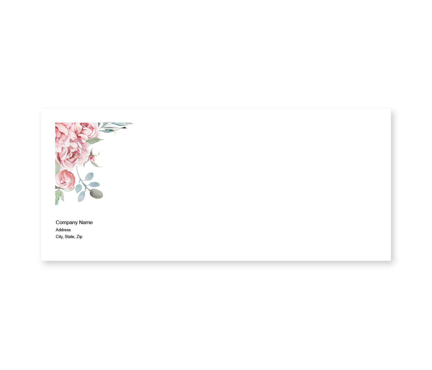 Rose Peonies Envelope No. 10