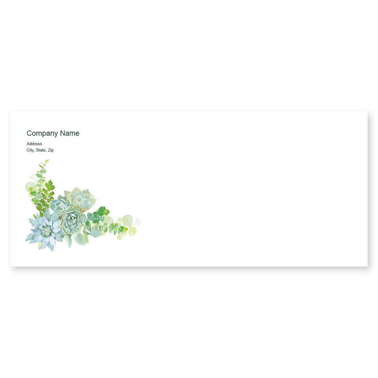 Succulents Envelope No. 10